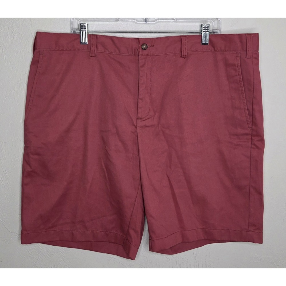 Jos. A. Bank Traveler Tailored Fit Cotton Shorts Mens 40 Red Chino 9" Inseam